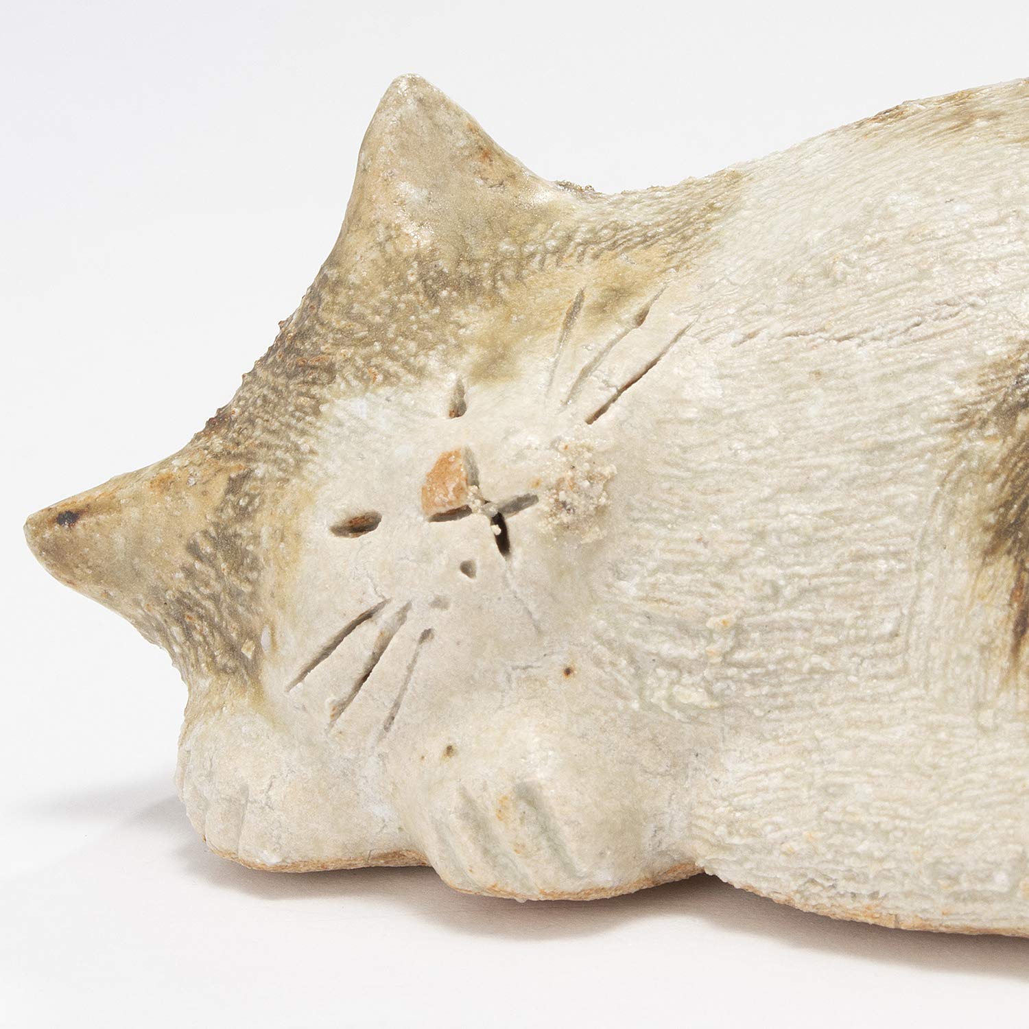 Amazon.co.jp: 信楽焼 へちもん 幸生窯 おやすみねこ 大 40-4074
